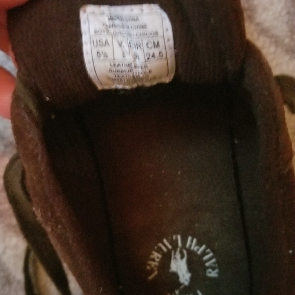 NWOT Polo brown nubuck sneakers - Picture 3 of 3